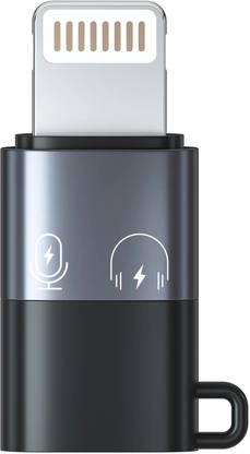 UBRONIK Grey Lightning Male to Type C Female Connector Adapter OTG iPhone Phone Converter