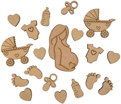 Haoser Baby Shower Decoration Items - 17 Pcs Baby Shower Decorations Photo Booth Board
