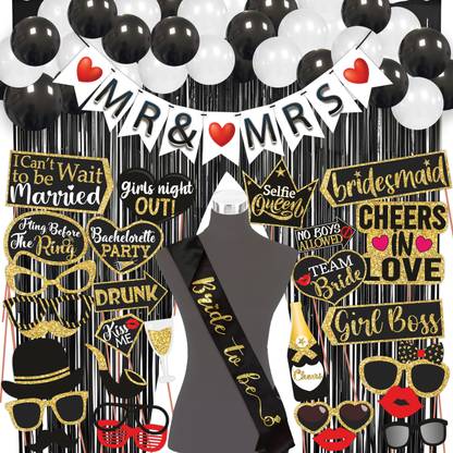 Wobbox Bachelorette Party Props, Bride to Be, Bachelorette Party Decorations Items(76) Photo Booth Board