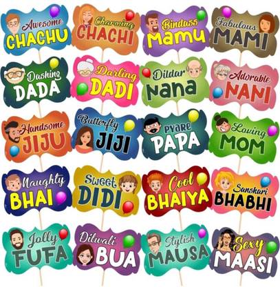 Decor Mart Flip_Family_prop Photo Booth Board