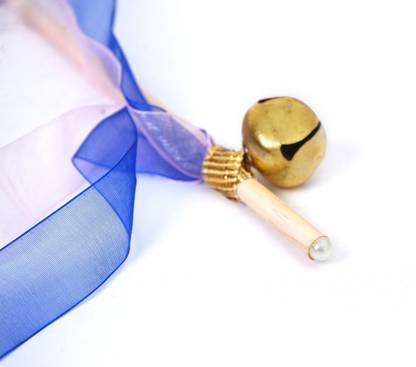 Meraki Love is handmade Brass Ghungroo Props for Party with 27 mm Ghungroo attached with Wooden Stick Photo Booth Board