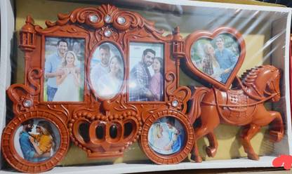 Reyansh Photo frame horse Cart (Rath) 30 inch 3D Horse Cart