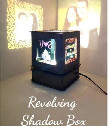 Wehatke Customized Rotating Shadow Lamp with Photos 5 inch Digital 3D
