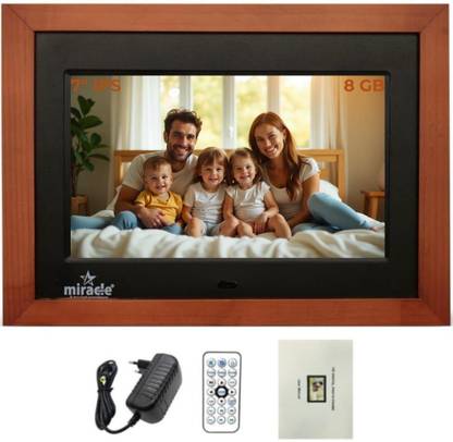 Star Miracle 7 inch IPS Digital Photo Frame with Slideshow 7 inch Digital Picture Frame, 2GB RAM, - Perfect for Gifting