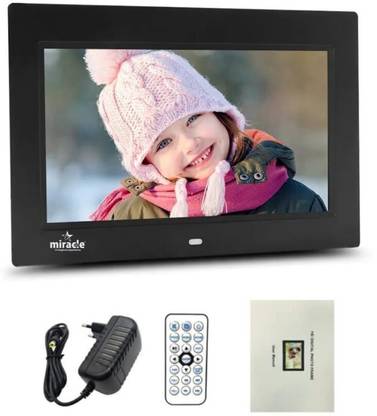 Miracle Digital 7" IPS Digital Photo Frame with Photos Slideshow, Video & Audio Support 7 inch Digital Picture Frame, High-Def.Screen, 2GB RAM 180°Wide Angle Viewing