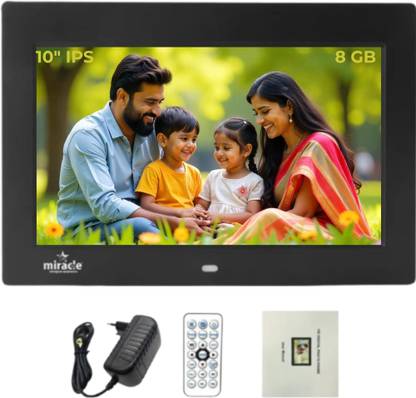 Miracle Digital 10'' (25.4)cm IPS Digital Photo Frame with Slideshow, Video & Audio Support 10 inch Digital Picture Frame, USB/SD Card Support