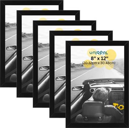 UNIQPAL A4 Black Photo Frame for Wall Pictures/Certificate-Set of 5-Arcylic Frame 12 inch FRAME