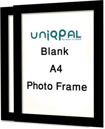 UNIQPAL A4 Size Black Picture Frame -Set of 2 - Ideal for Home and Office Decor 12 inch Frame