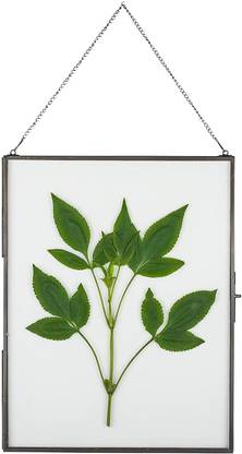 KUNYA Home Decor Glass & Metal Hanging Picture Frame with 2 Sides 5 x 7 5.7 inch Hanging Frame