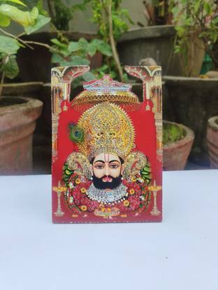 Firmus Khatu Shyam Baba Ji Photo Frame for Table & Desk 7 inch Hare Ka Sahara Khatu Shyam for Mandir, Office, Home (Picture Size 5x7 Inch)