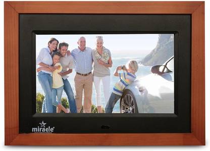 Miracle Digital 7 inch Wooden Digital Photo Frame 7 inch IPS Digital Picture Frame