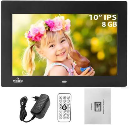 Miracle Digital Multi-Functional Digital Media Photo Frame,Supports, SD/MMC,USB-Disk Card/AUX/DC 10 inch IPS