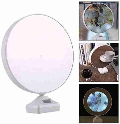 THE TAJKLA Customised Magic Round Mirror Photo Frame | Light Photos Personalized Frames 25 inch Magic Photo Frame