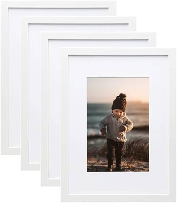 SAI PHOTO FFRAME Wood Wall Photo Frame (White,4 Photo(s), 8x12) 20 inch  Photo Frame