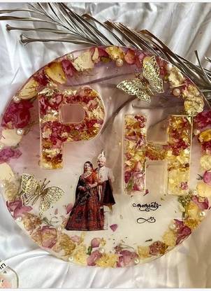 brightfasanion Real Rose preserved Resin Photo Frame 12 inch  Photo Frame