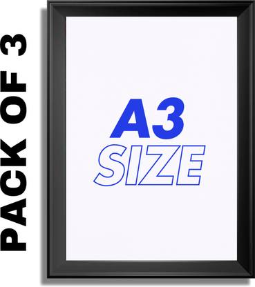 Framing A3 Pack Of 3 Framed 18 inch Plastic Fiber