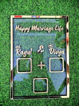 inventoo Couple Thumb Impression Gift | Wedding Thumb Print | Couple Gift 8 inch Send Photo on 8989650192 and call for any details)