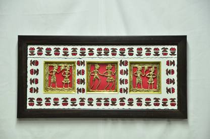 Jharcraft Dk00679 20 inch Sohrai Painting, W.3p2fig DHK Frame
