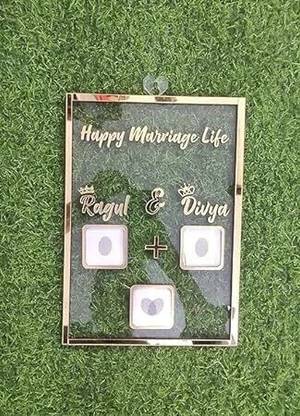 inventoo Couple Thumb Impression Gift | Wedding Thumb Print | Couple Gift 8 inch Send Photo on 8989650192 and call for any details)