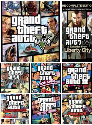 2Cap GTA 8 In 1 Combo Pc Dvd Game (Offline only) Complete Games (Complete)