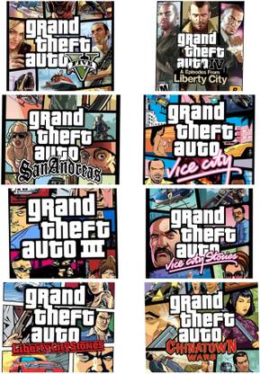 2CAP GTA 5 Pc Game Link 8 In 1 Combo (Offline only) (No CD/DVD/Code) (Complete Games)