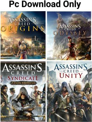 2Cap Assassins Creed Unity, Syndicate, Origins & Odyssey Pc Game Download (Offline only) No CD/DVD/Code (Complete Games) (Complete Edition)