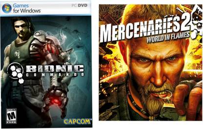 2Cap Bionic Commando & Mercenaries 2 Pc Game Link Combo (Offline only) (No CD/DVD/Code) (Complete Games)