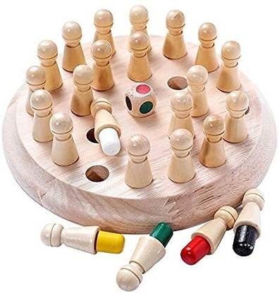 Matching Games, Wooden Memory Match Stick Chess Game,BLOWEST Colorful Memory Chess, Funny Block Board Game, Early Educational Toy, Brain Trainig Games for Boys and Girls Age 3 and Up (Wooden)