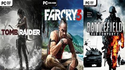 Tomb Raider, Farcry 3, Battlefield: Bad Company 2 Top Three Game Combo (Offline Only) (Regular)