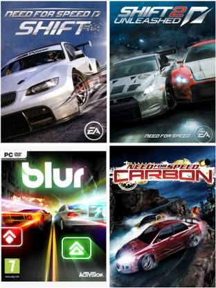 2Cap Need For Speed Shift 1-2, Blur, Carbon Pc Game Link Combo (Offline only) (No CD/DVD/Code) (Complete Games)