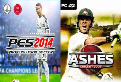 PES 2014 and Ashes Cricket 09 Top Two Action Game (Offline Only) (Regular)