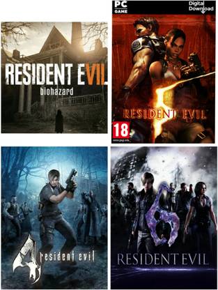 2Cap Resident Evil 4-5-6-7 Pc Game Link Combo (Offline only) (No CD/DVD/Code) (Complete Games)