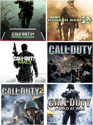 2Cap Call Of Duty 1-2-5, Modern Warfare 1-2-3 Pc Game Link 6 In 1 Combo (Offline only) (No CD/DVD/Code) (Complete Games)