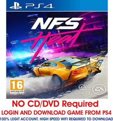 NFS HEAT GAME (PS4 NO CD REQUIRED DIGITAL DELIVERY LOGIN DOWNLOAD)