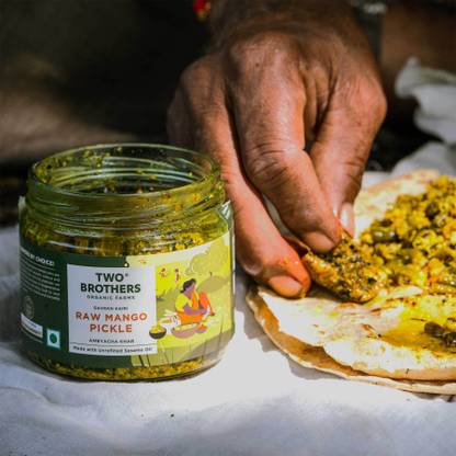 Two Brothers Organic Farms Raw Mango Pickle 300GM Mango Pickle