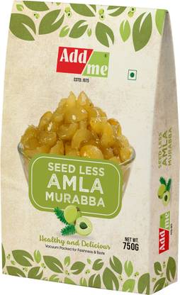 Add me Seed Less Amla Murabba Awla Without Sugar Syrup Vacuum Pack Sweet and Fresh Amla Murabba