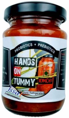 Hands on Tummy Kimchi - Authentic Spicy Korean Pickle - Red Cabbage, Radish, Carrot Pickle