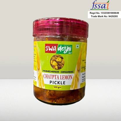 SWADESHI Fresh chatpata lemon pickel / achar 500g jar chatpata lemon pickel Lemon Pickle