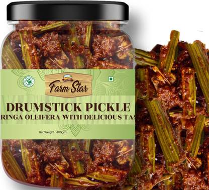 farm star Drumstick Pickle- Moringa Oleifera with delicious taste| 100% Homemade (400gm) Drumstick Pickle
