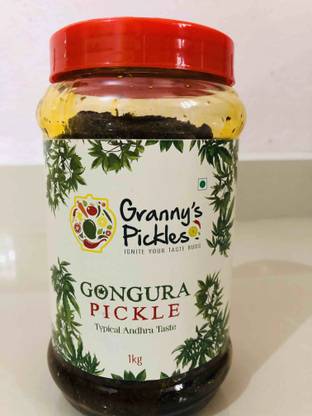 Granny's Pickles Gongura Pickle - Typical Andhra Taste 1 KG Gongura Pickle