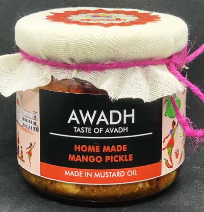 Awadh Mango Pickle U.P Style Aam Achar Low Oil & Low Salt Desi Achar with Mustard Oil Mango Pickle