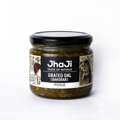 JhaJi Taste of Mithila JhaJi Achar Oal Barobar Achar Ginger, Green Chilli Pickle