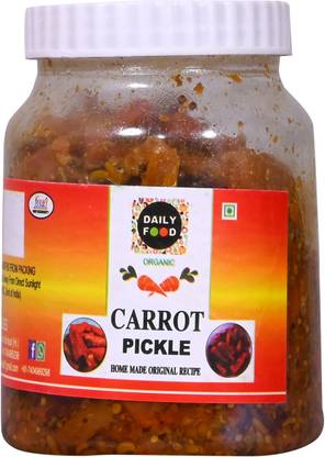 Daily Food Carrot Pickle Gajar Ka Achar Made in Very Less Oil (400 grams) Carrot Pickle