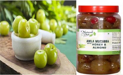 Natural Diet Amla Murabba with Honey & Almond Homemade Fresh Handmade Honey Amla Murabba Amla Murabba