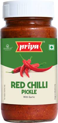 Priya Red Chilli with Garlic Pickle, 300g Red Chilli Pickle