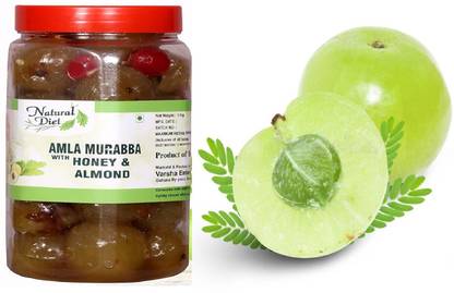 Natural Diet Amla Murabba with Honey & Almond Handmade Natural Fresh Honey Amla Murabba Amla Murabba