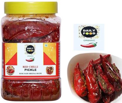 Daily Food Stuffed Banarsi Red Chilli Pickle (400 grams) Red Chilli Pickle