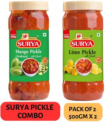 Surya Mango Pickle 500g Lime Pickle 500g Lime, Mango Pickle