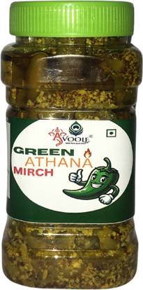 avoole GREEN ATHANA MIRCHI 500GM Green Chilli Pickle