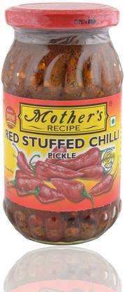 MOTHER'S RECIPE RED STUFFED CHILLI PICKLE 400 GRAMS Red Chilli Pickle